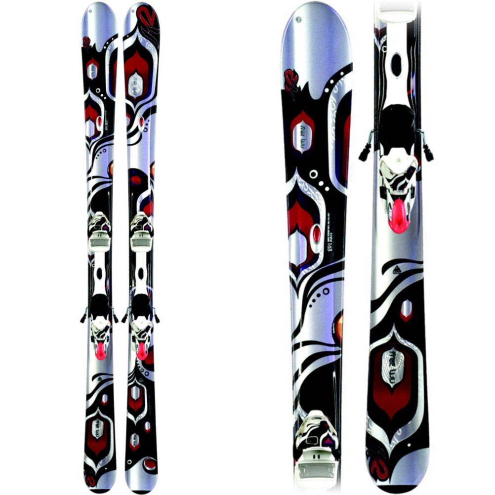 K2 T:Nine Free Luv Womens Skis with ERS 11.0 TC Bindings 2010