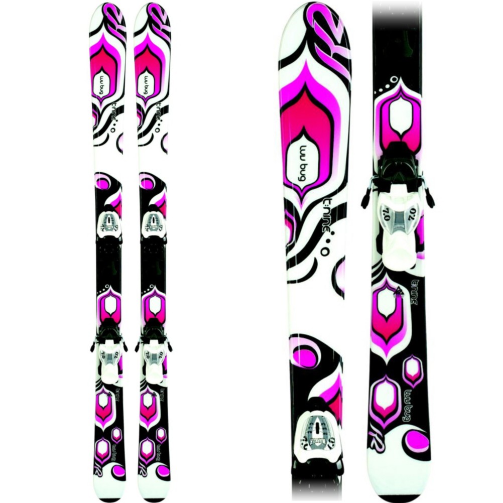 K2 Luv Bug Kids Skis with Fastrak2 4.5 Bindings 2010