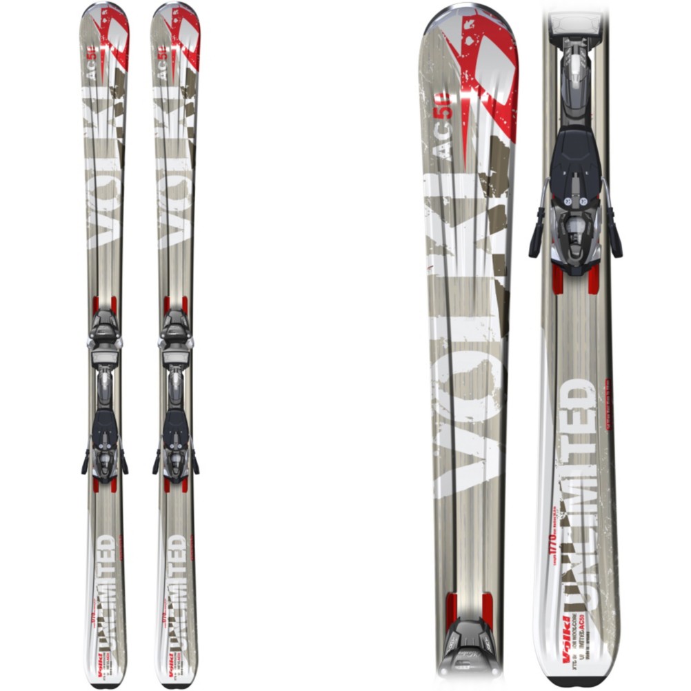 Volkl Unlimited AC50 Skis with iPT Wide Ride 12.0 D Bindings 2010