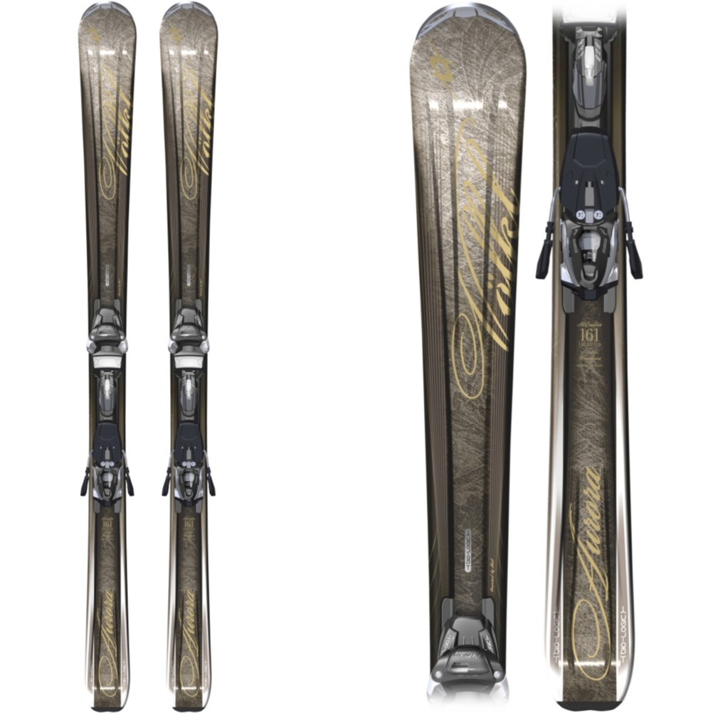 Volkl Attiva Aurora Womens Skis with Attiva iPT Wide Ride 12.0 D Bindings 2010