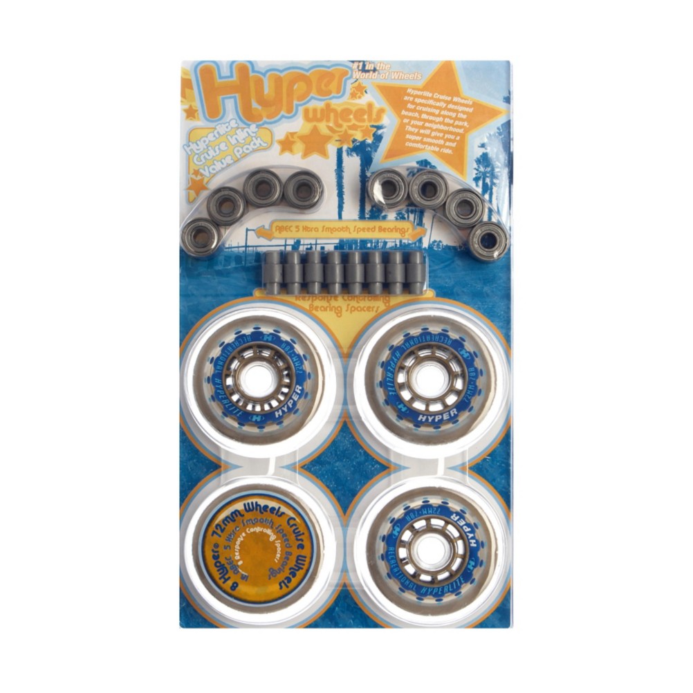Hyper Hyperlite Wheels & ABEC3 Bearings Combo - 8 Pack 2009